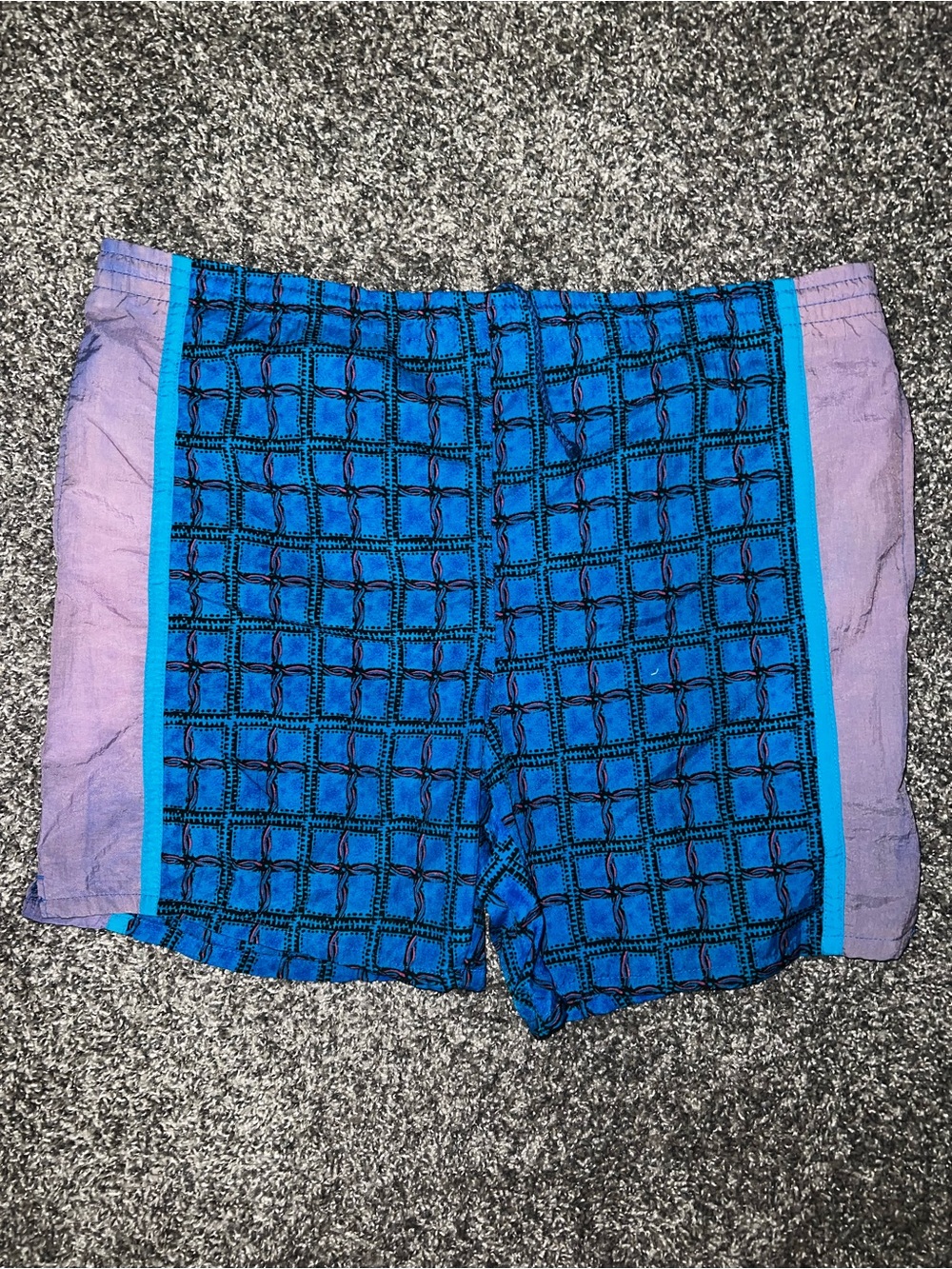 Men's Blue Patterned Swim/Active Shorts